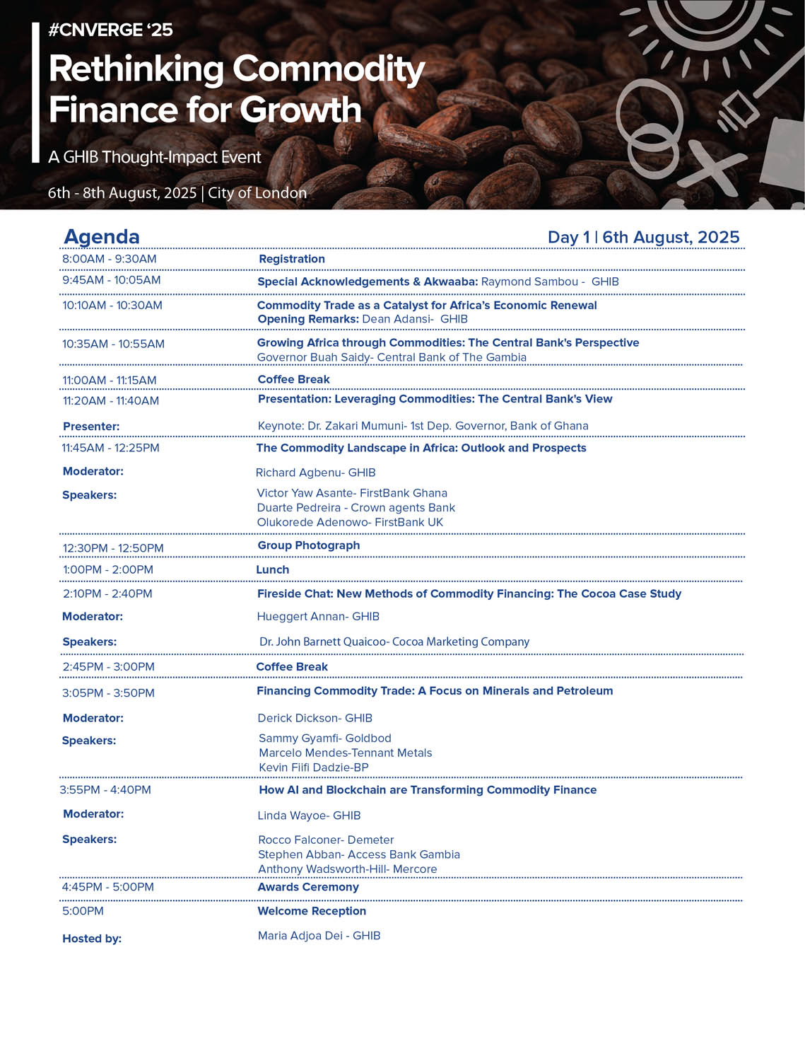 Agenda Day 1