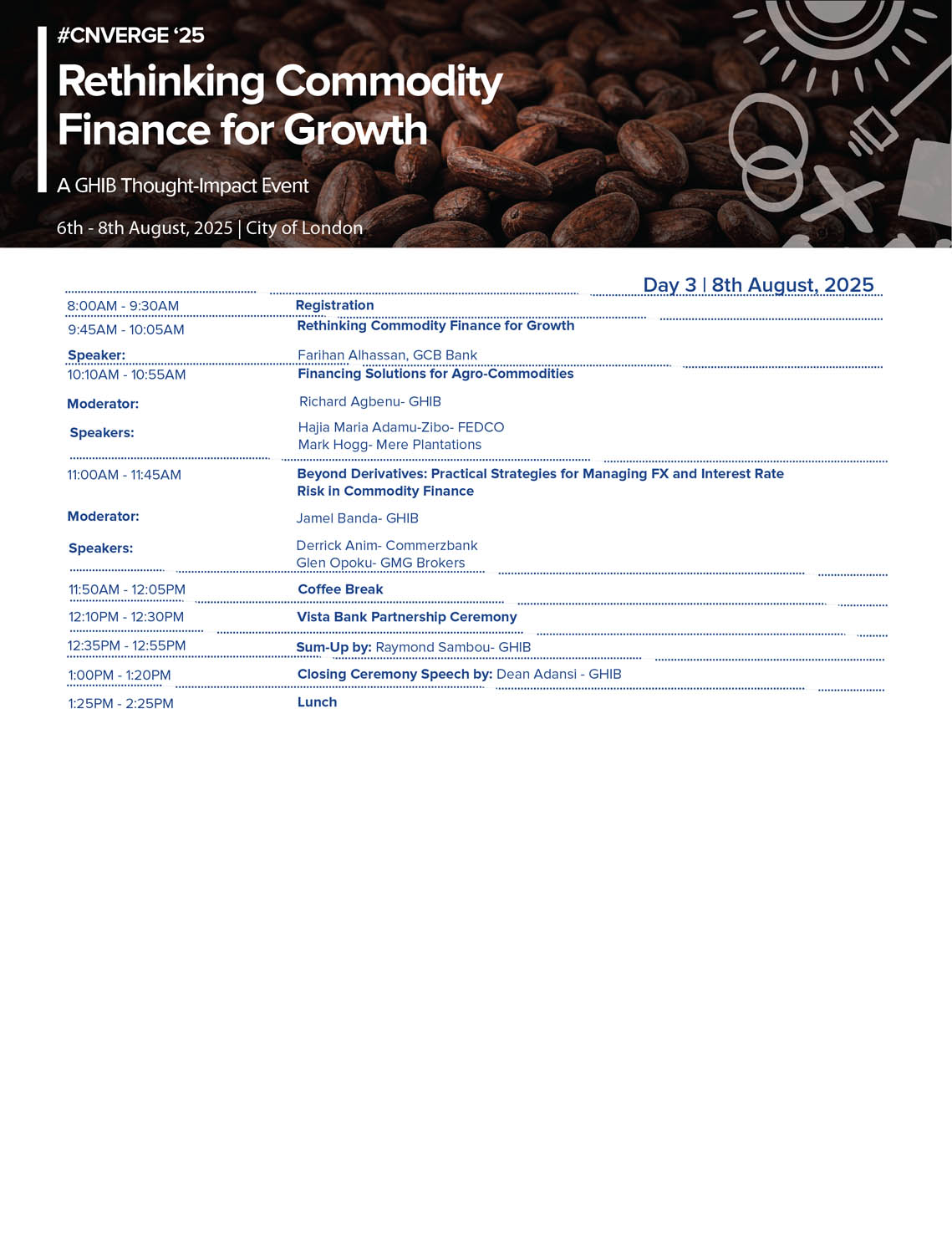 Agenda Day 1